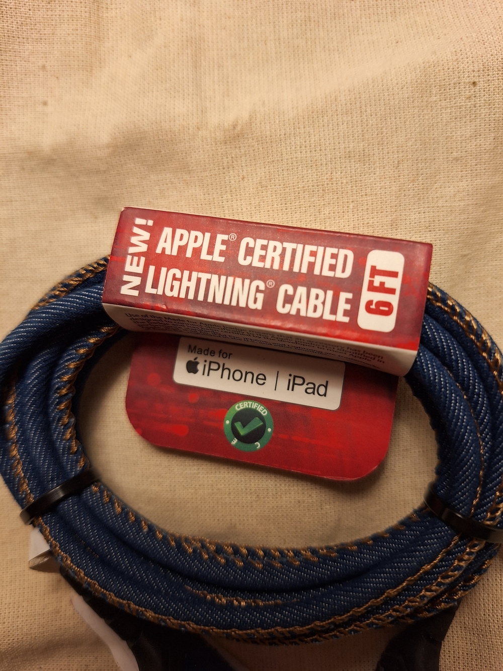 Apple Certified Lightning Cable 6FT for iPhone & iPad Blue New